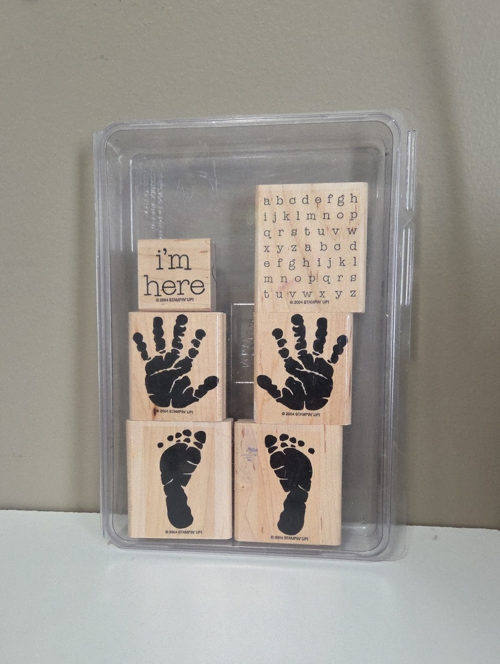 I'm Here Wood Block Stampin Up Stamp Set